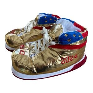 Trendy Trump MAGA Style Plush Sneaker Slippers Cozy House‎ Shoes